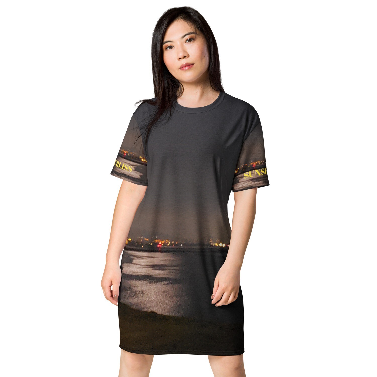 MIDNIGHT BLISS-T-shirt dress, Size: 2XS