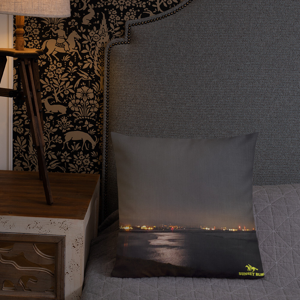 MIDNIGHT BLISS-Premium Pillow, Size: 18×18