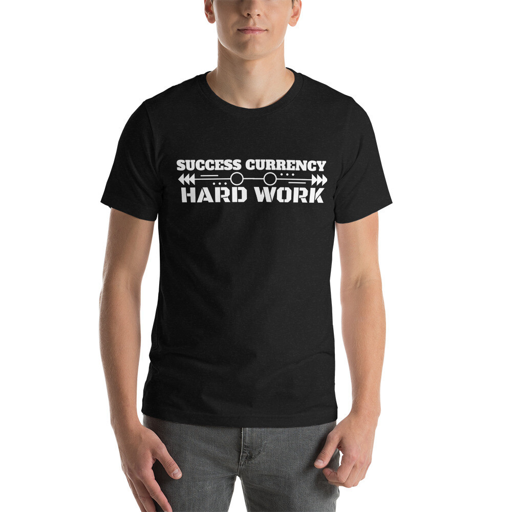 HARD WORK-Unisex t-shirt, Color: Black Heather, Size: S