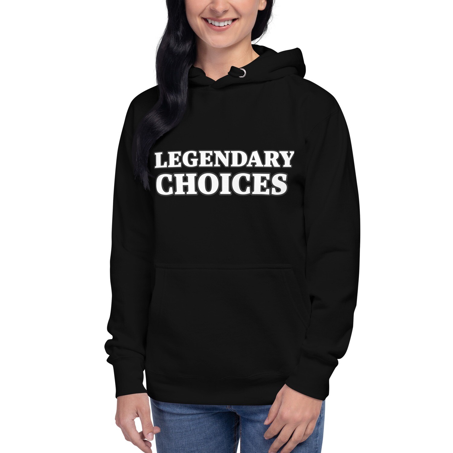 LEGENDARY-Unisex Hoodie, Color: Black, Size: S