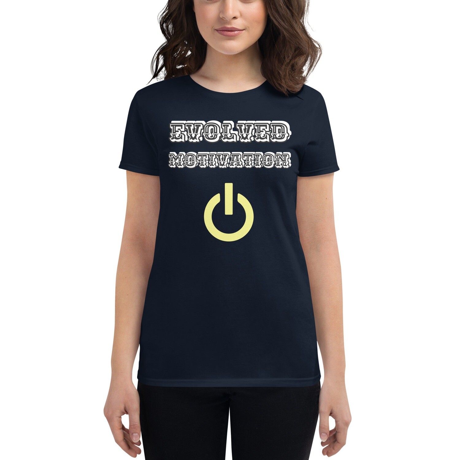 EVOLVED-Women's short sleeve t-shirt, Color: Navy, Size: S