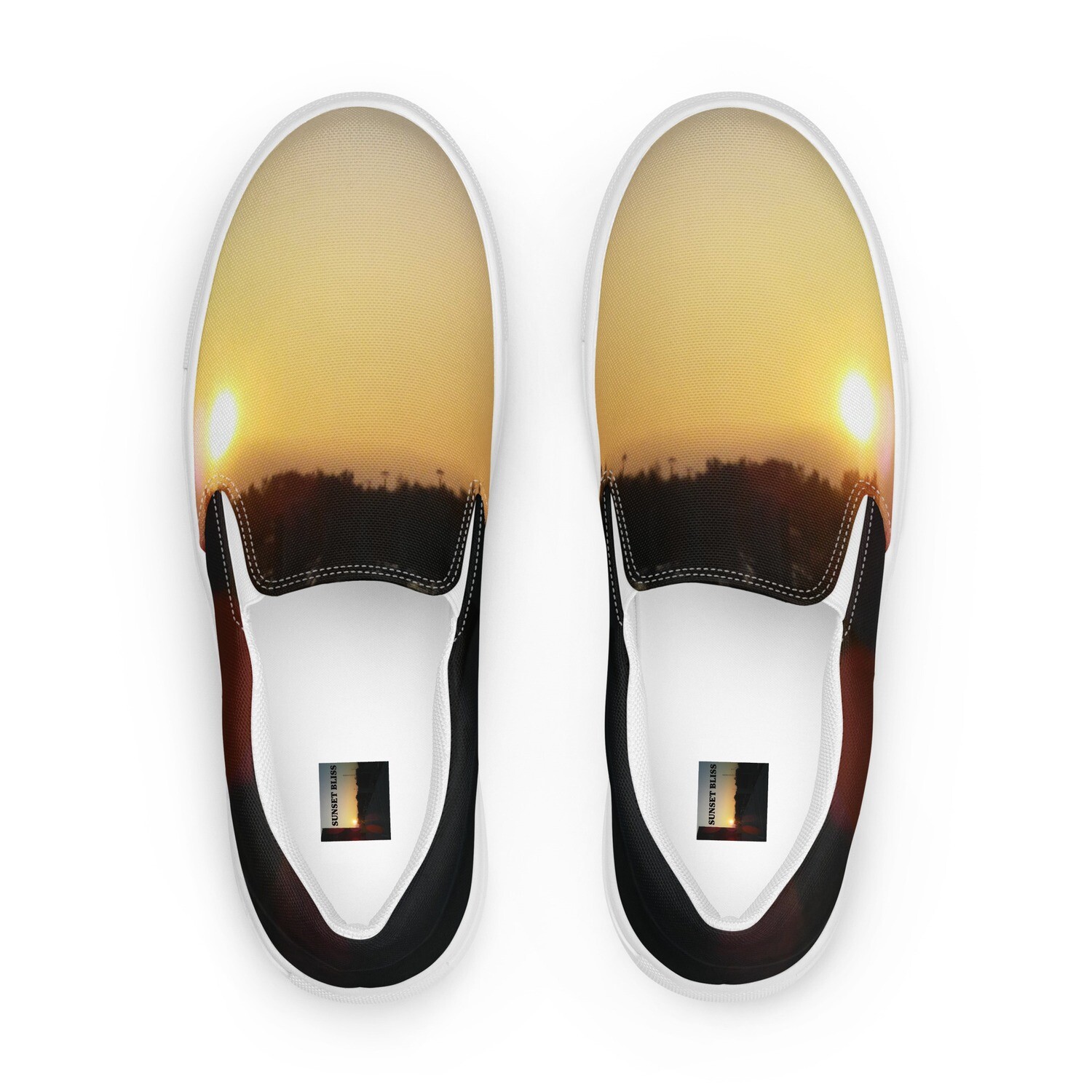 SUNSET BLISS-Men’s slip-on canvas shoes, Size: 5