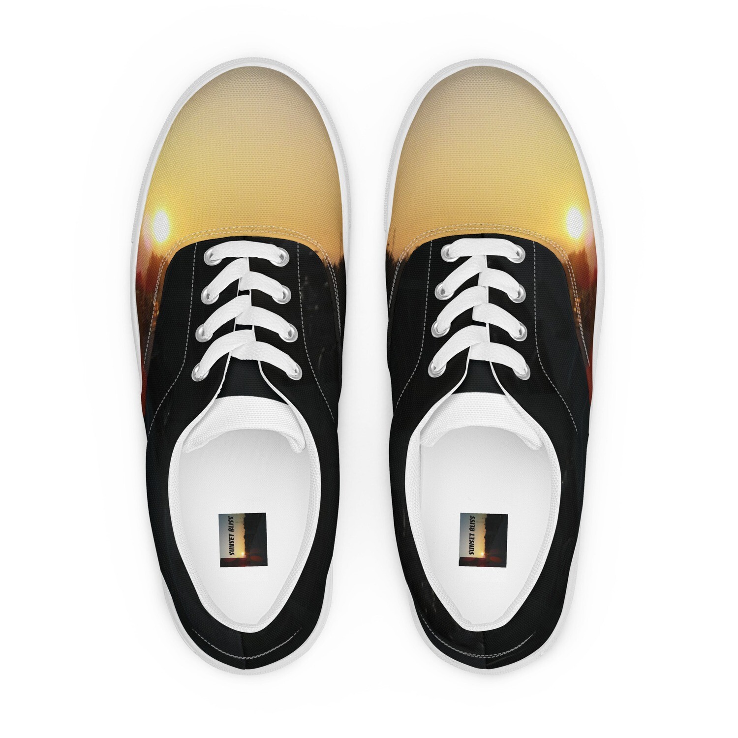 SUNSET BLISS-Men’s lace-up canvas shoes, Size: 5