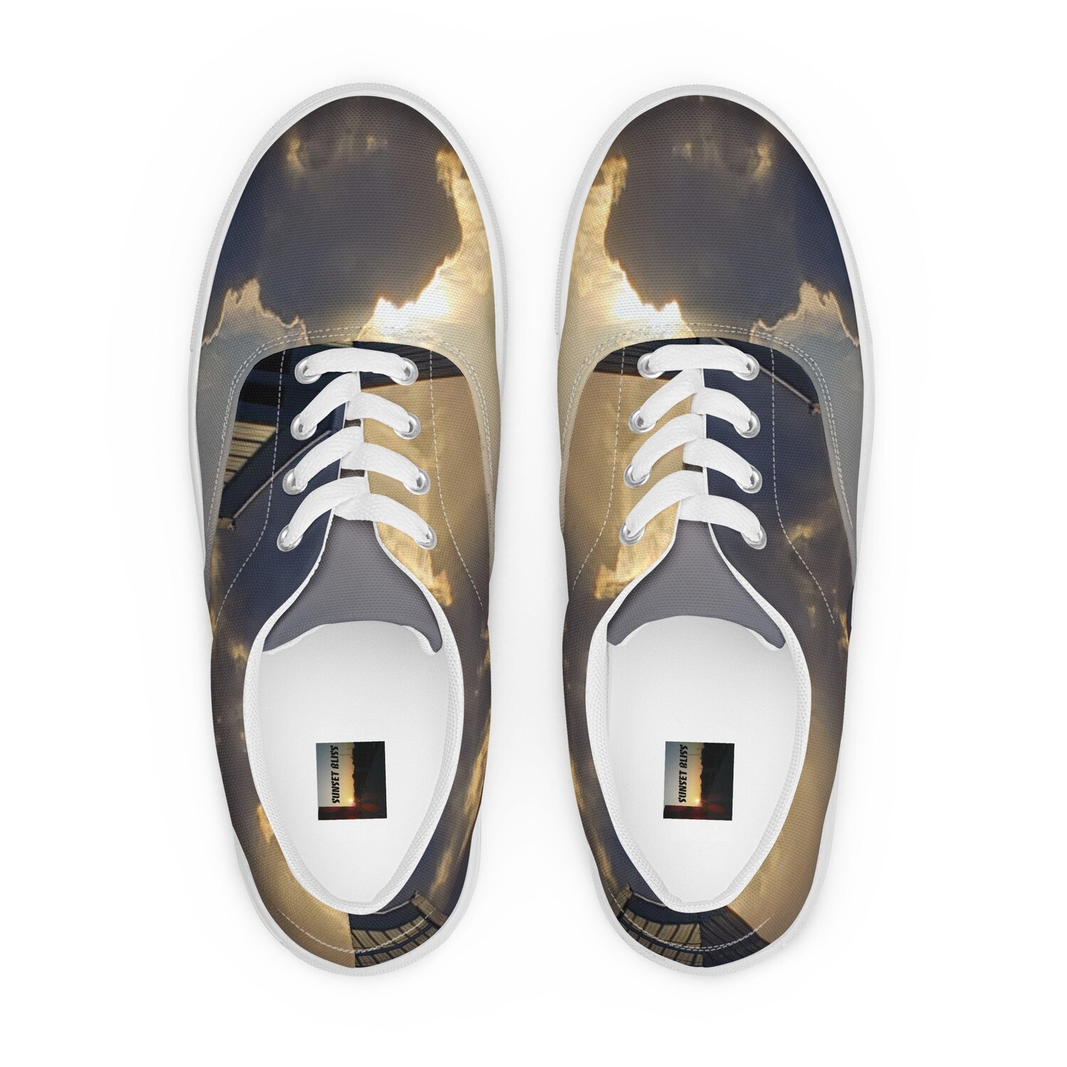 TOP FLIGHT SKYLINE-Men’s lace-up canvas shoes, Size: 5