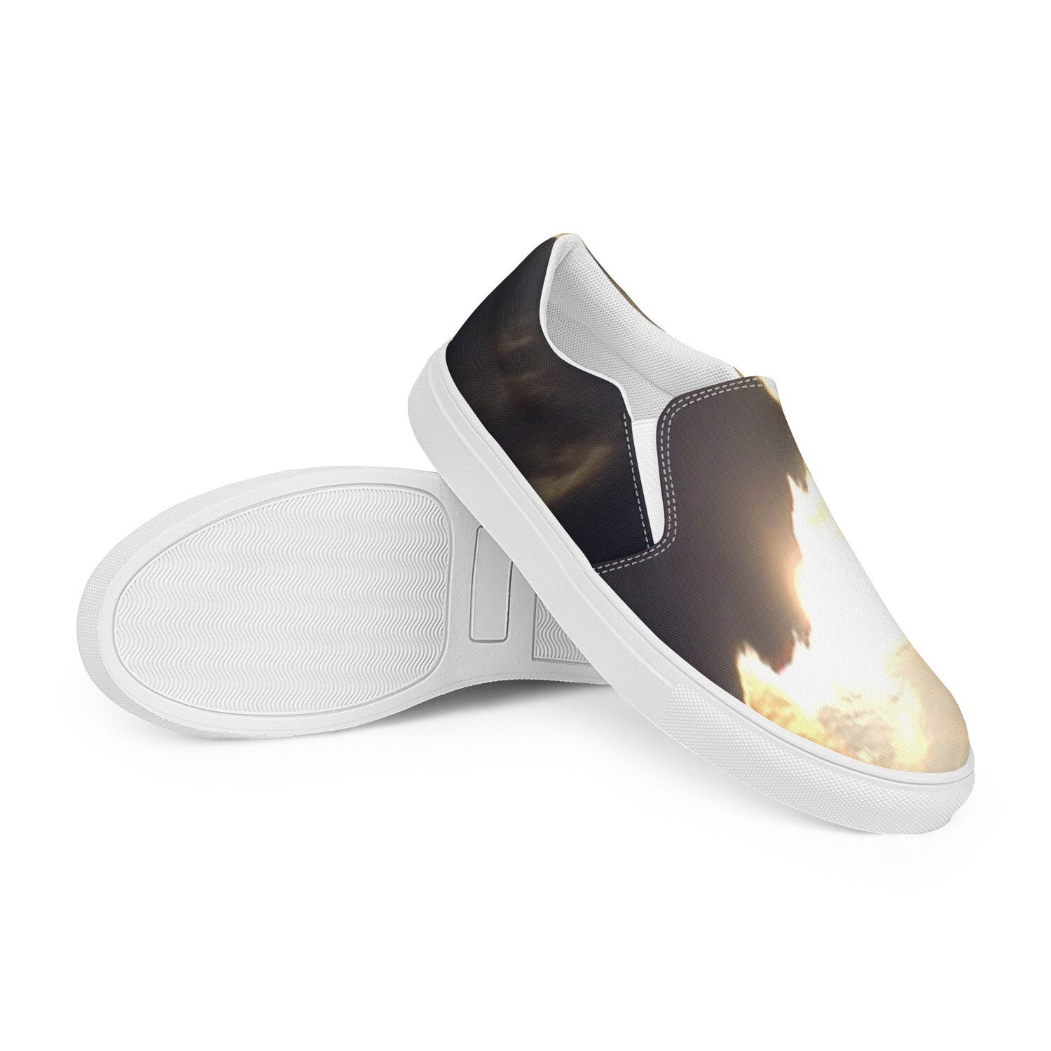 ASCENSION-Men’s slip-on canvas shoes, Size: 5