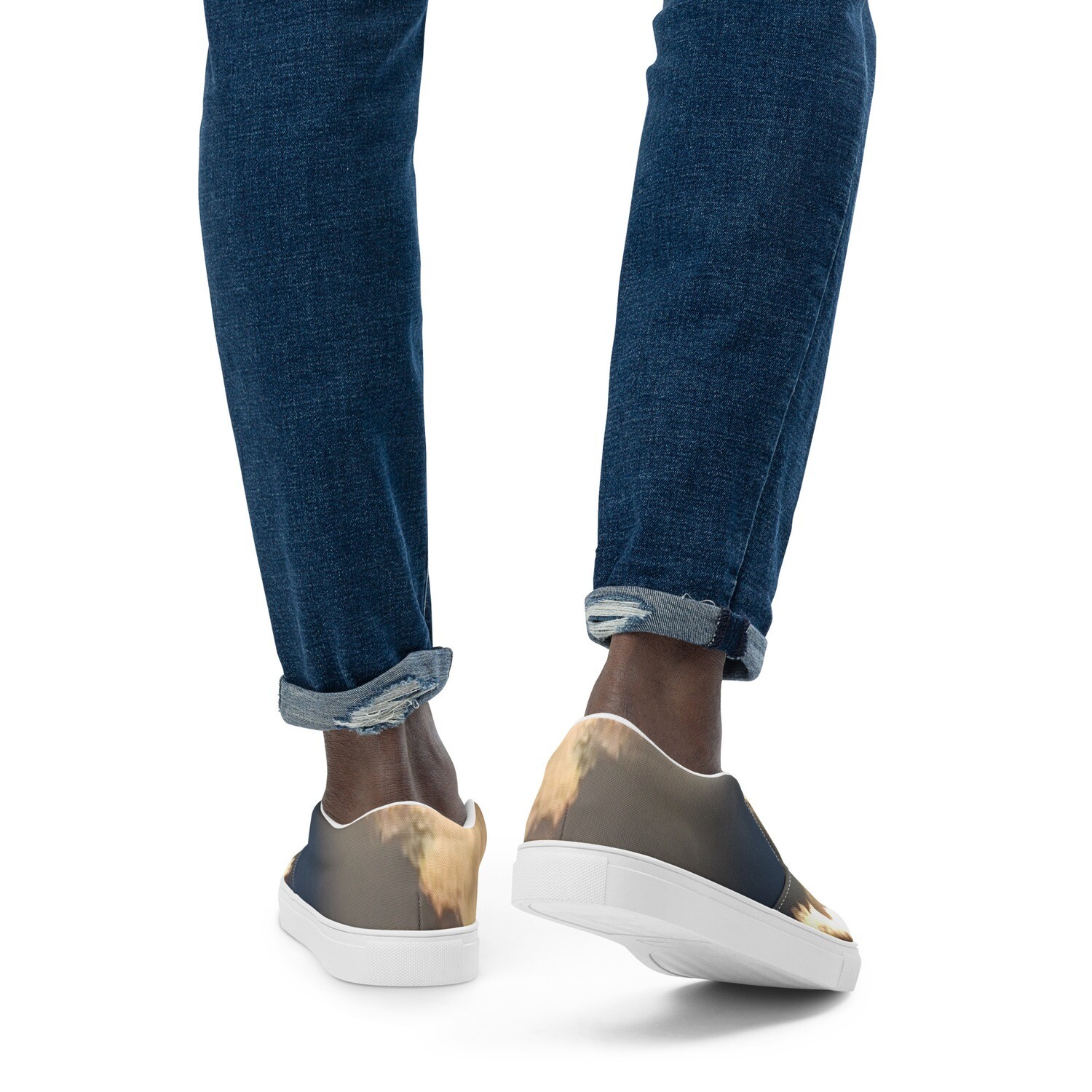 UPLIFT &amp; INSPIRE-Men’s slip-on canvas shoes, Size: 5