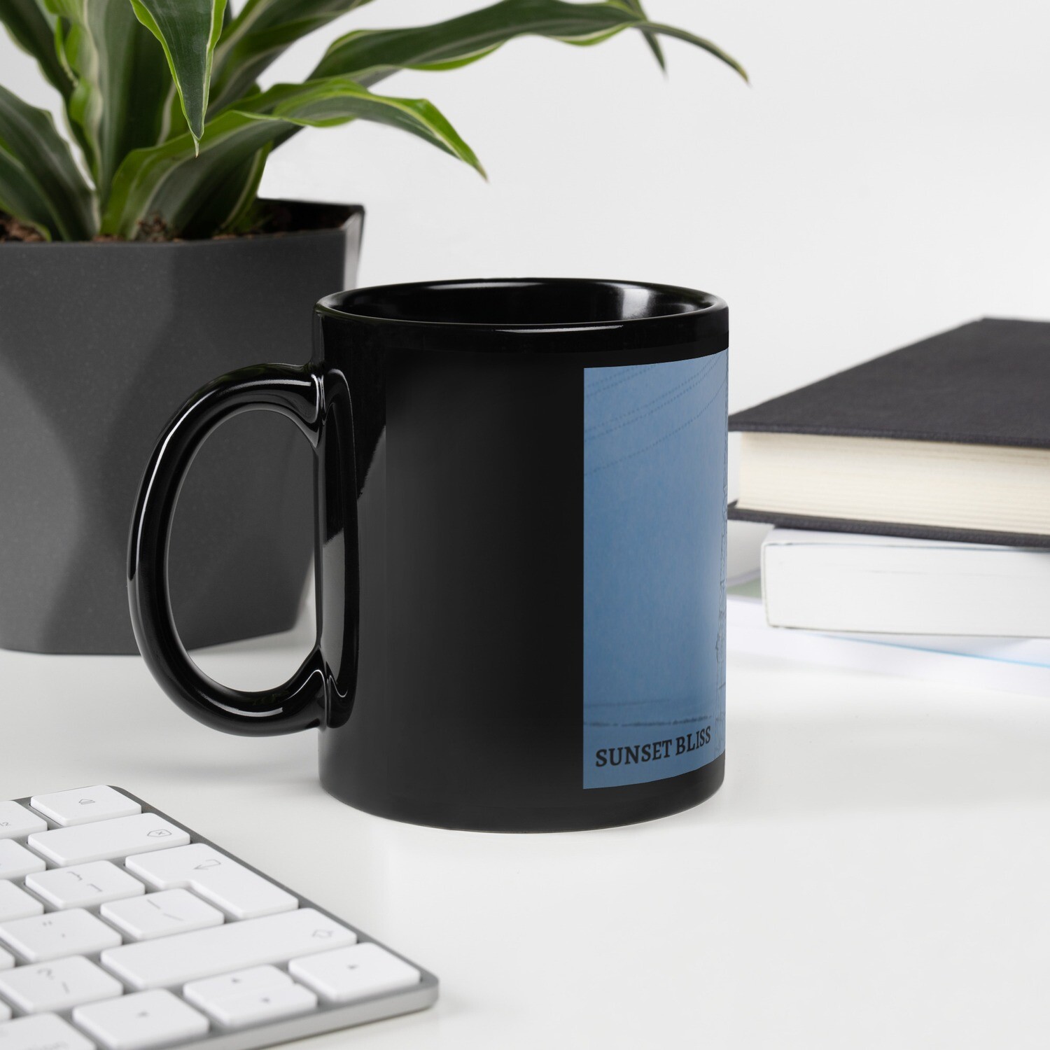 ELECTRIFYING-Black Glossy Mug, Size: 11oz