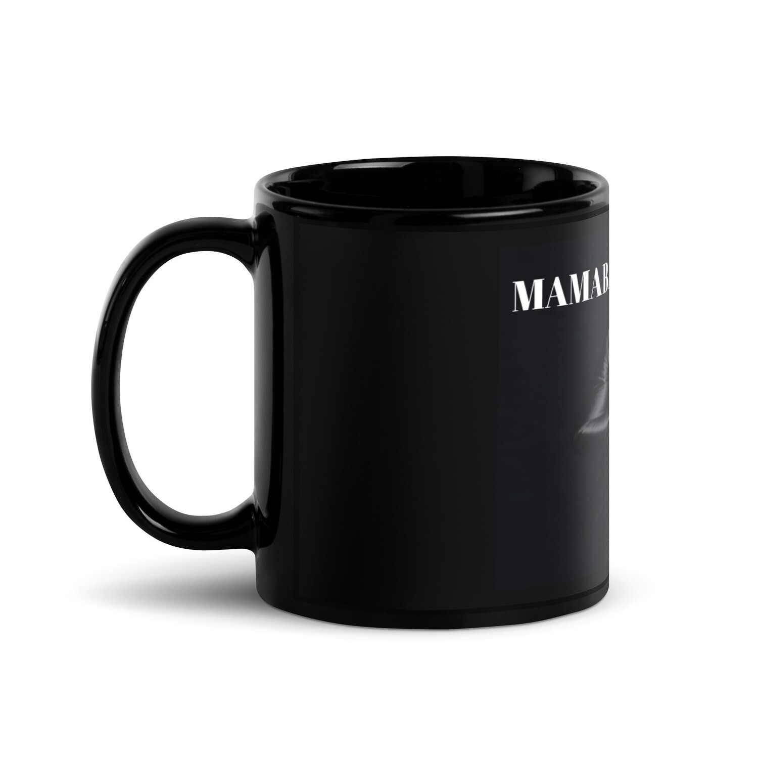 MAMABA-REIGN-Black Glossy Mug, Size: 11oz