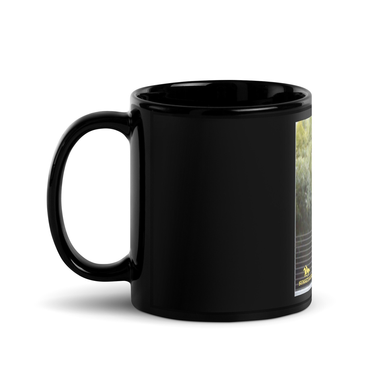 SUCCESS IS-Black Glossy Mug, Size: 11oz