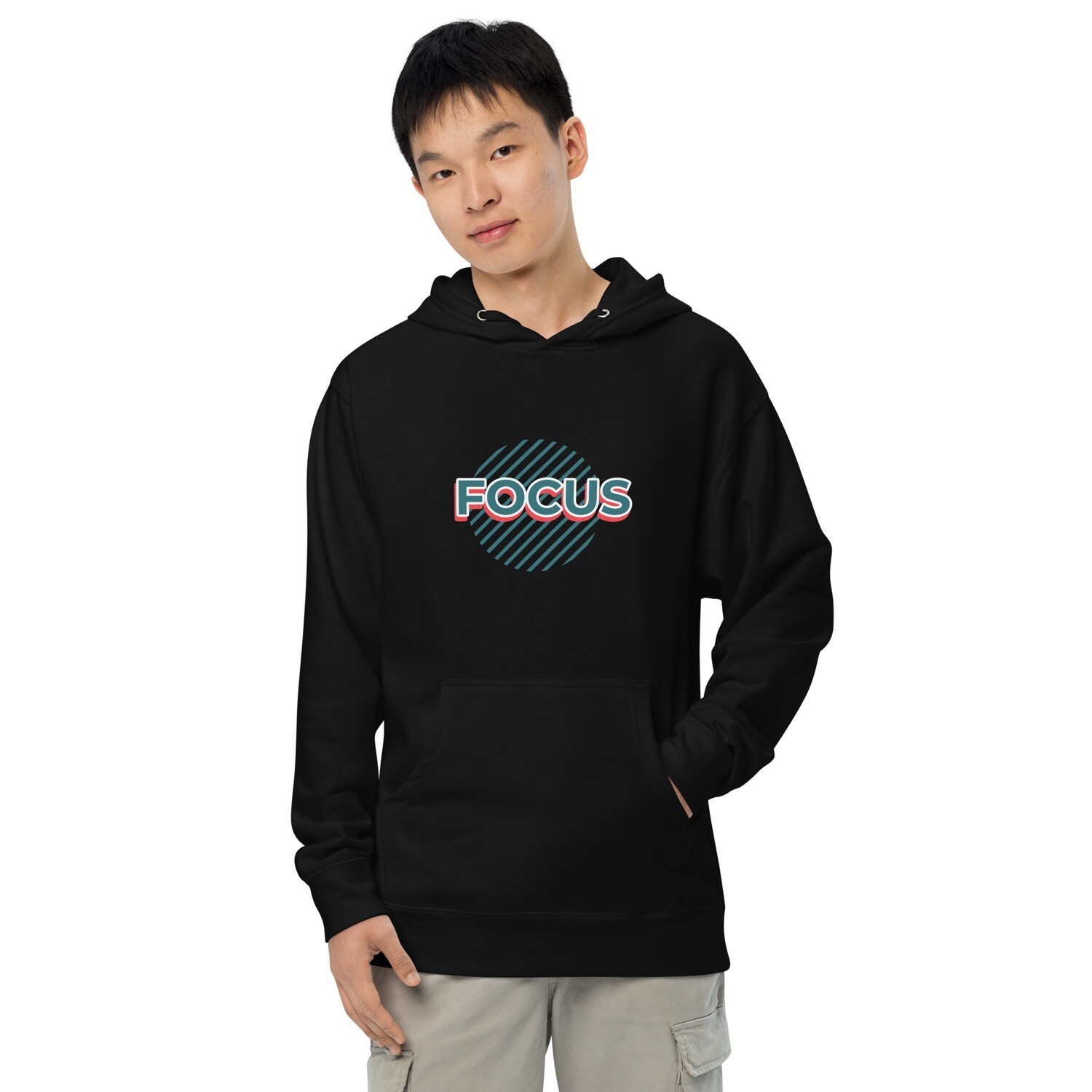 NEW ARRIVAL FOCUS HOODIE  Unisex midweight hoodie 100% Cotton, Size: S