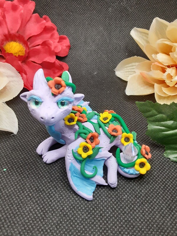 Flower covered dragon (purple scale)