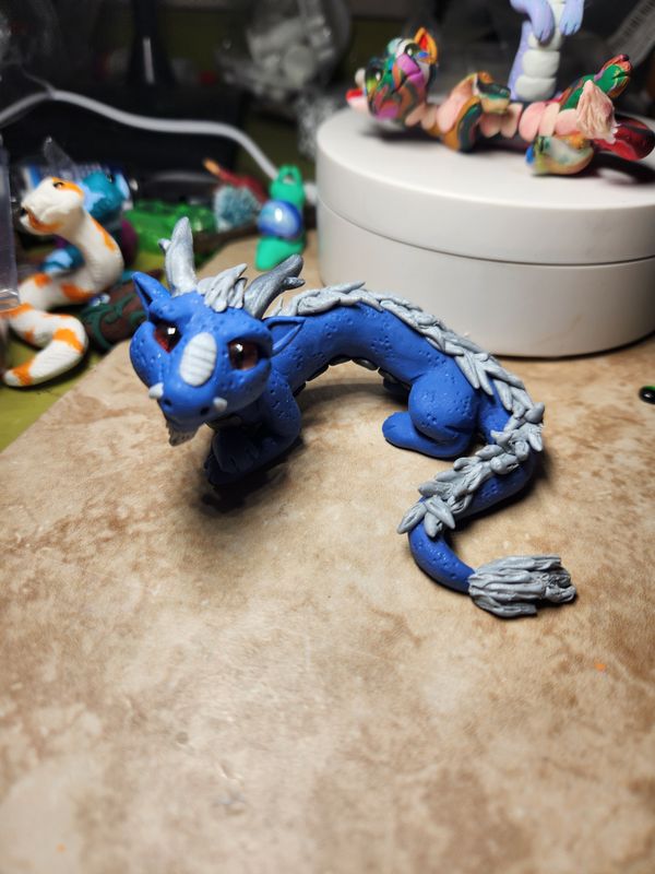 Blue scale Eastern dragon