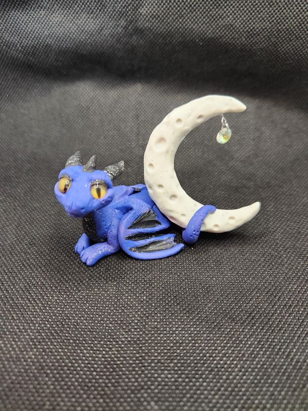 Celestial dragons with moons