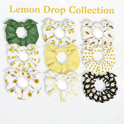 Lemon Drop Hair Scrunchies Collection