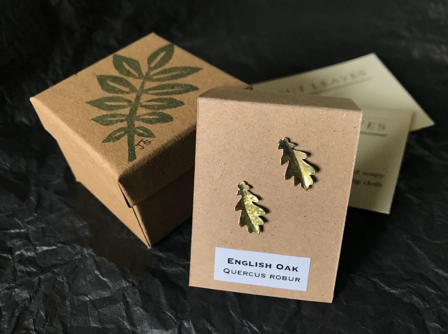 English Oak (slender leaf) Ear Studs