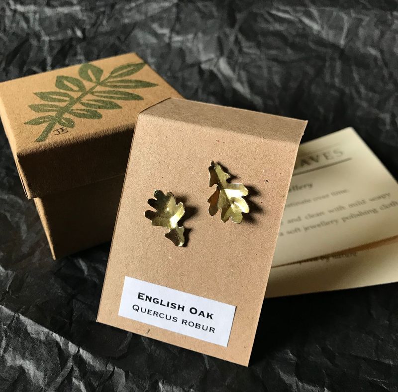 English Oak (wider) Ear Studs