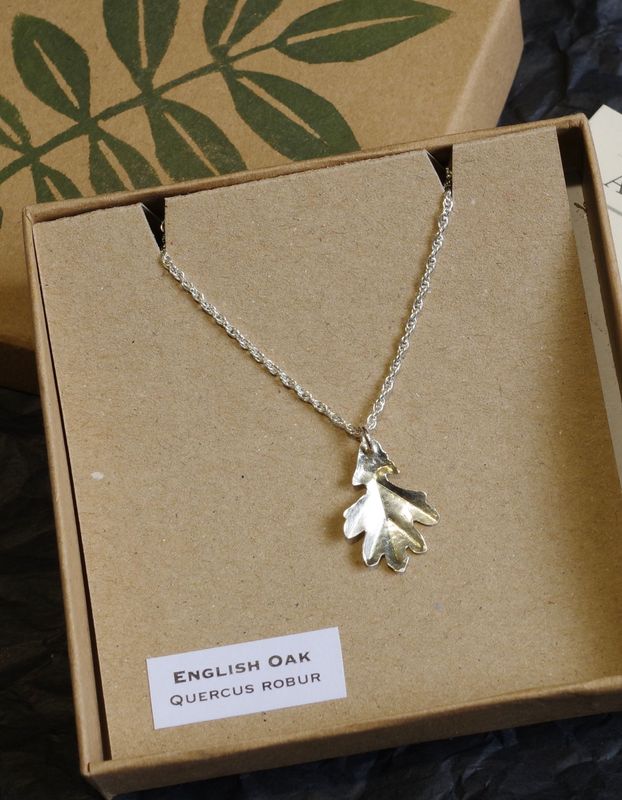 English Oak and rope chain Necklace