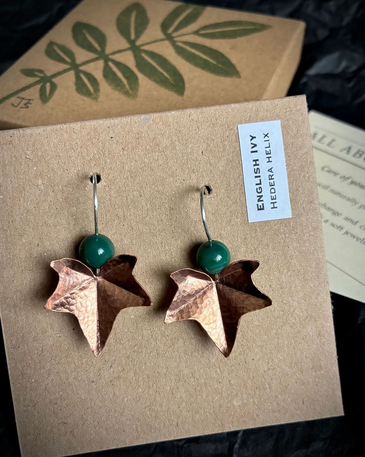 English Ivy  -  earrings  RESERVED