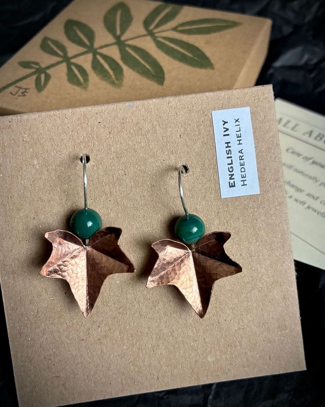 English Ivy  -  earrings  RESERVED
