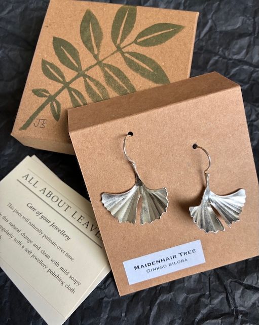 Maidenhair Tree - Leaf Earrings