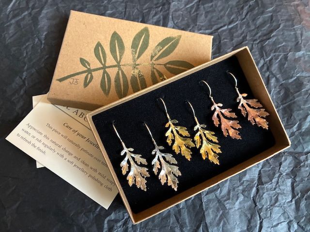 Bespoke Artemisia Leaf Earrings - RESERVED