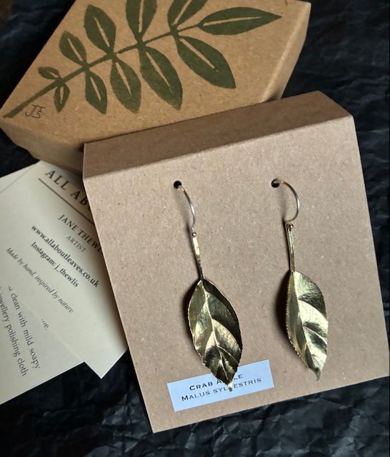 Crab Apple Leaf Earrings