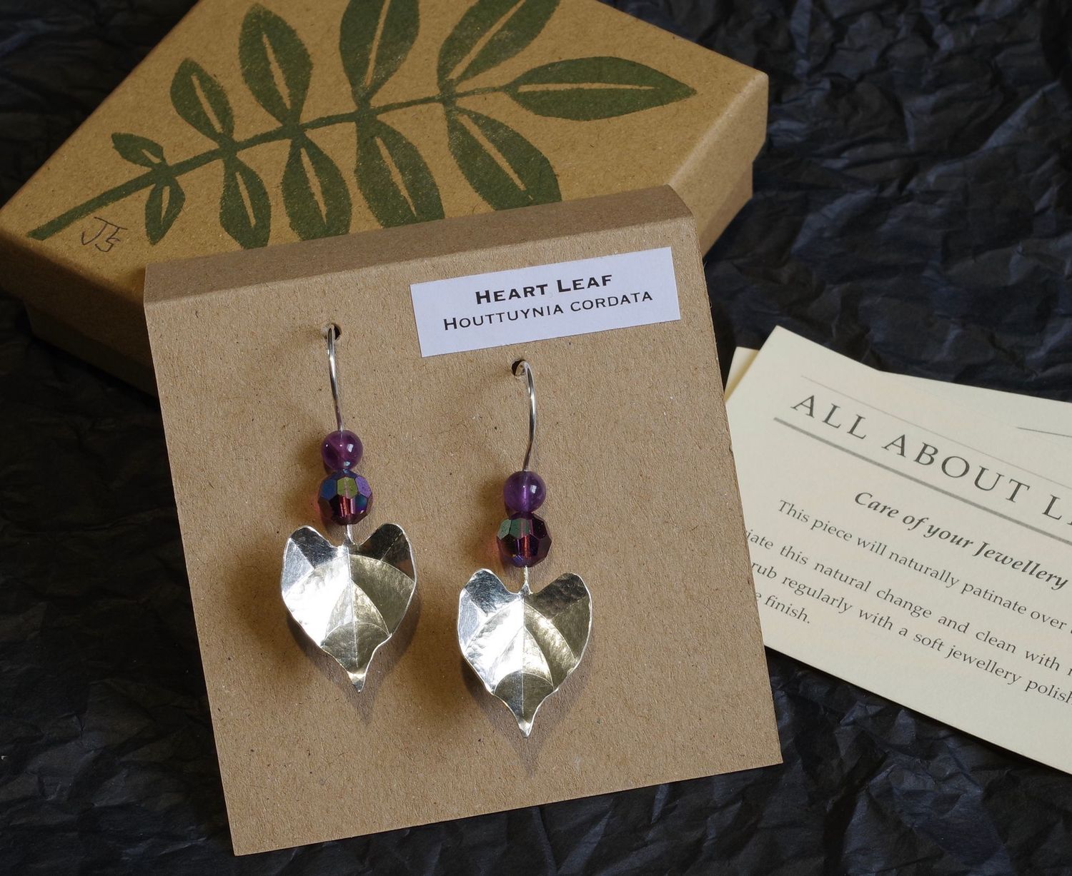 Heart Leaf Earrings Heart Leaf Earrings