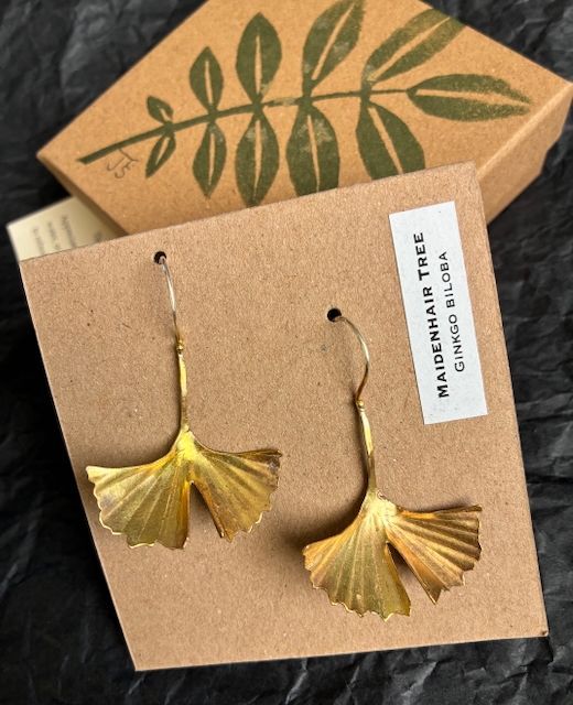 Maidenhair Tree - Leaf Earrings