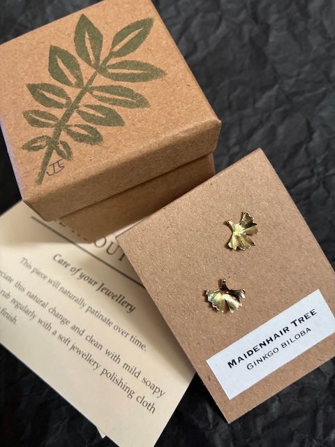 Maidenhair Tree Ear Studs (smaller leaf) Maidenhair Tree Ear Studs (smaller leaf)