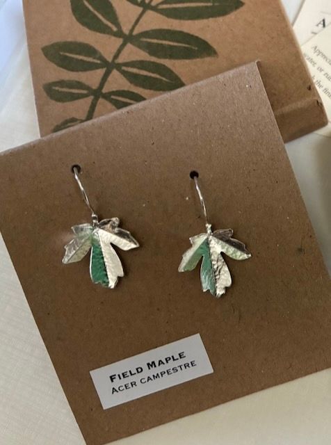Field Maple Earrings - small - No Bead RESERVED Field Maple Earrings - small - No Bead RESERVED