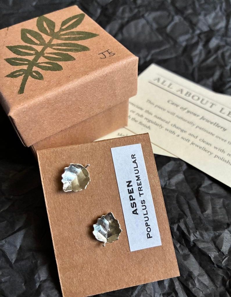 Aspen Leaf Ear Studs Aspen Leaf Ear Studs