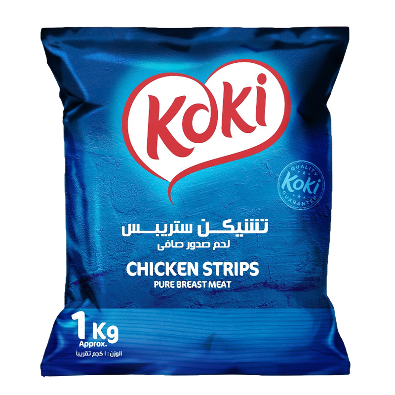 KOKI CHICKEN STRIPS 1000GM ORIGINAL PURE BREAST MEAT