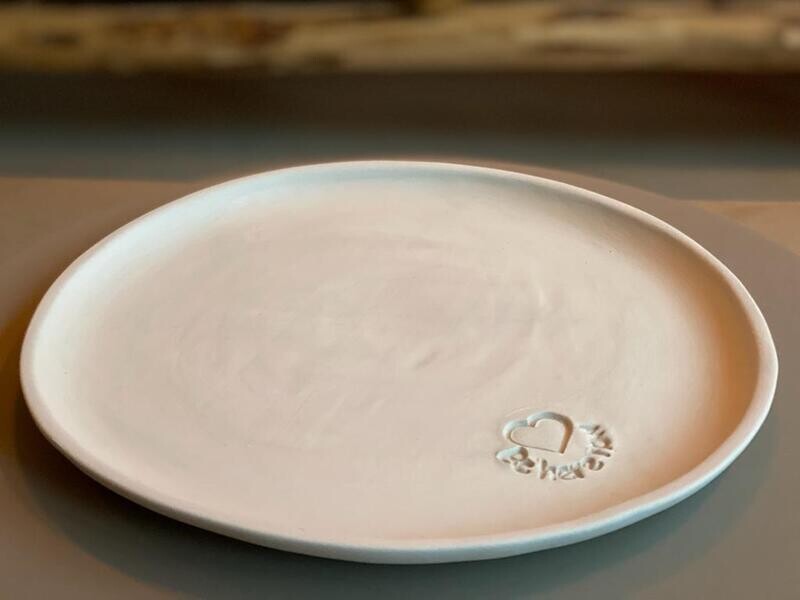 Bord ontbijt/diner Be Here Now Ø 25 cm, op bestelling