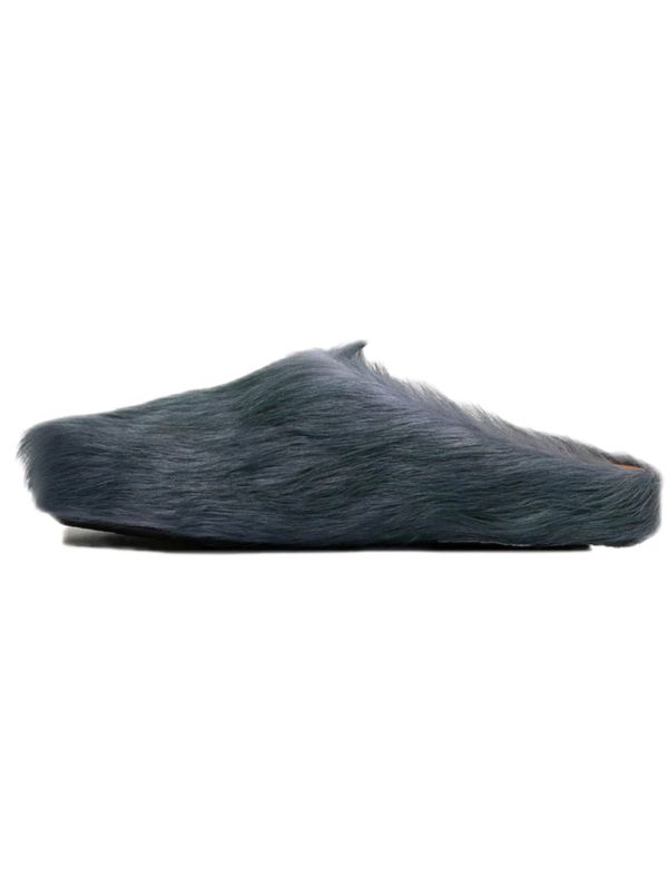 Marni SABOT LONG HAIR CALFSKIN “Blue” ?