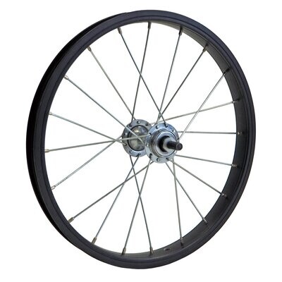 12,5" Laufradsatz, eingespeichtes Vorderrad mit Alu-Kastenfelge, Standard, schwarz