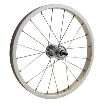 18" Laufradsatz, eingespeichtes Vorderrad mit Alu-Kastenfelge, Standard, natur