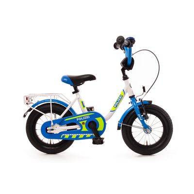 12" Kinderfahrrad "POLIZEI", kristallweiß /blau