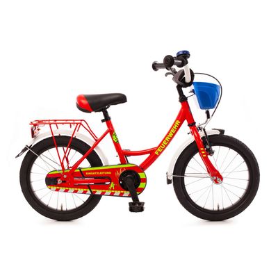 16 16" Kinderfahrrad "FEUERWEHR", feuerrot