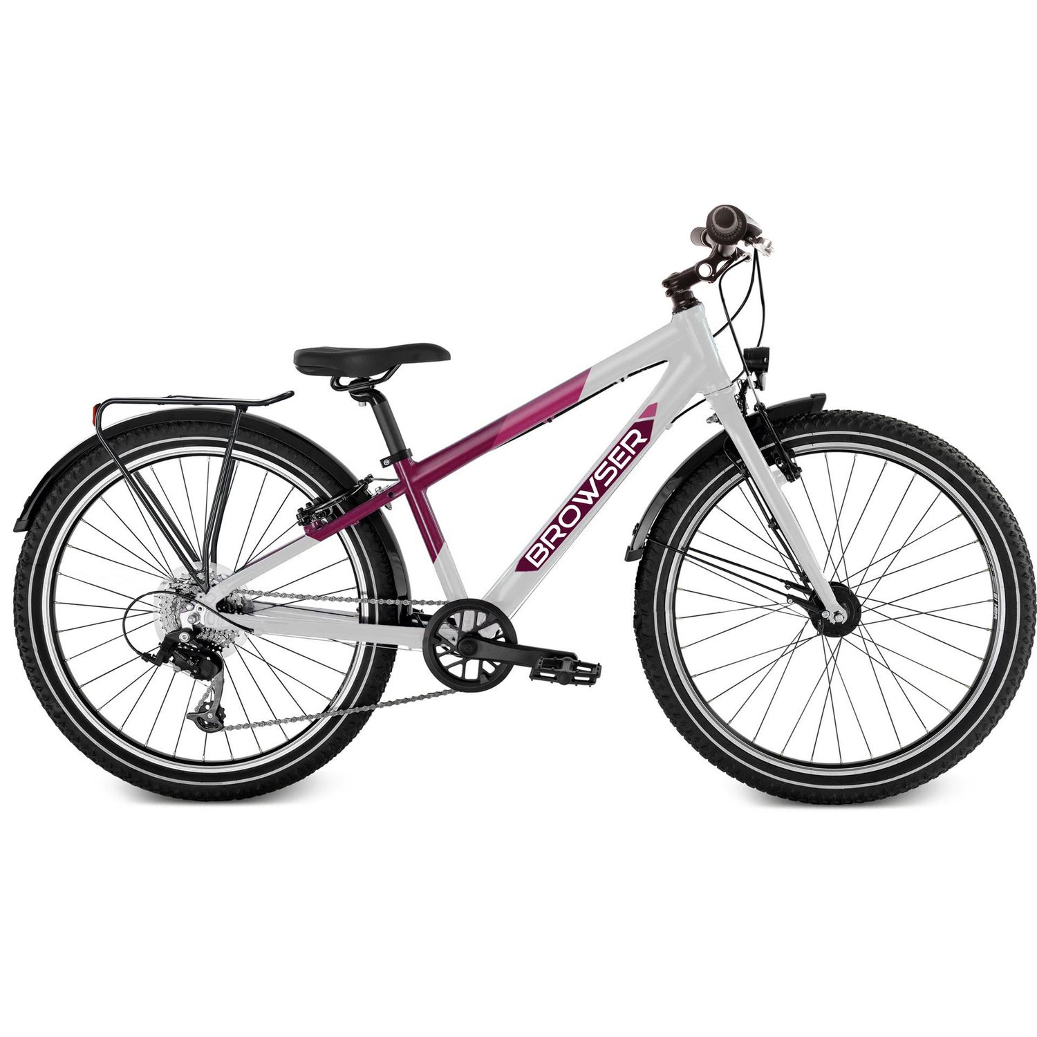 24" Junior-Bike "BROWSER", brombeere /weiß