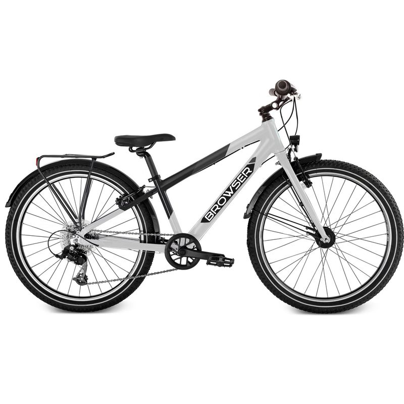24 24" Junior-Bike "BROWSER", schwarz /weiß