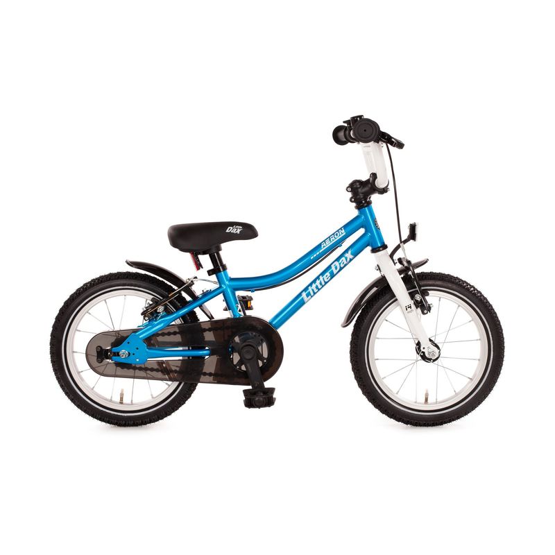 14" Kinderfahrrad "LittleDax - AERON", metallic-stahlblau /weiß