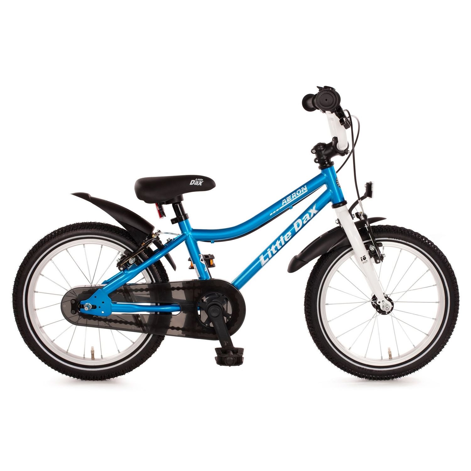 16" Kinderfahrrad "LittleDax - AERON", metallic-stahlblau /weiß