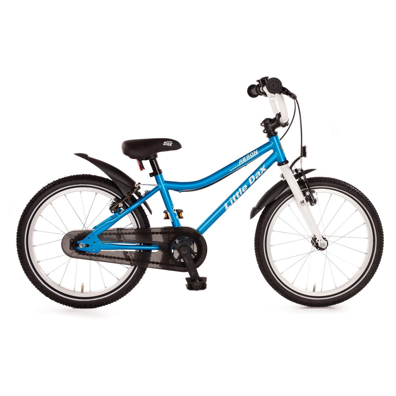 18" Kinderfahrrad "LittleDax - AERON", metallic-stahlblau /weiß