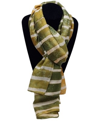 FOULAR Châle Long Rectangulaire 100% Soie naturelle de Mûrier Imprimé 175x53cm