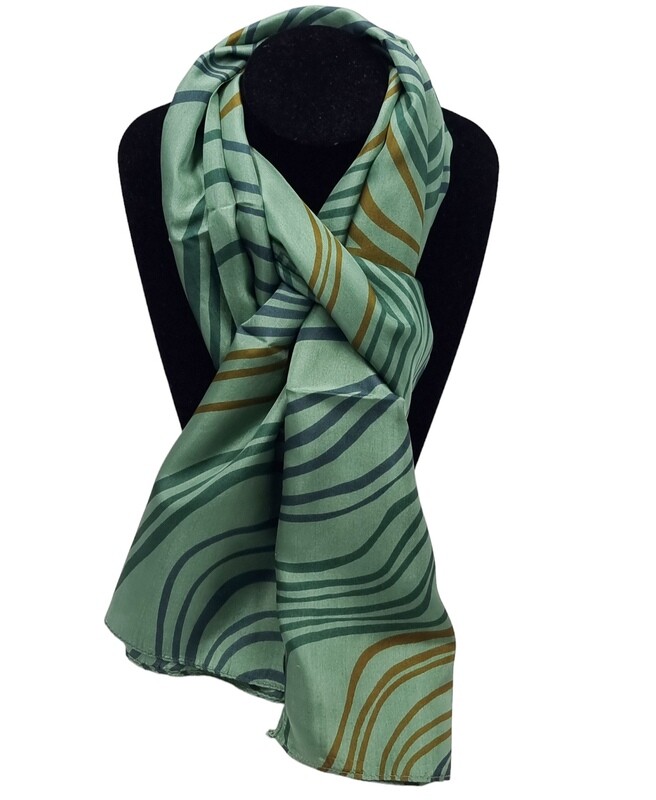 FOULAR Châle Long Rectangulaire 100% Soie naturelle de Mûrier Imprimé 175x53cm