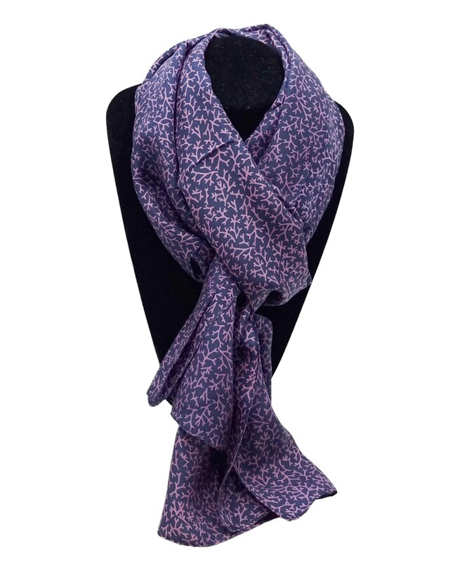 FOULAR Châle Long Rectangulaire 100% Soie naturelle de Mûrier Imprimé 175x53cm