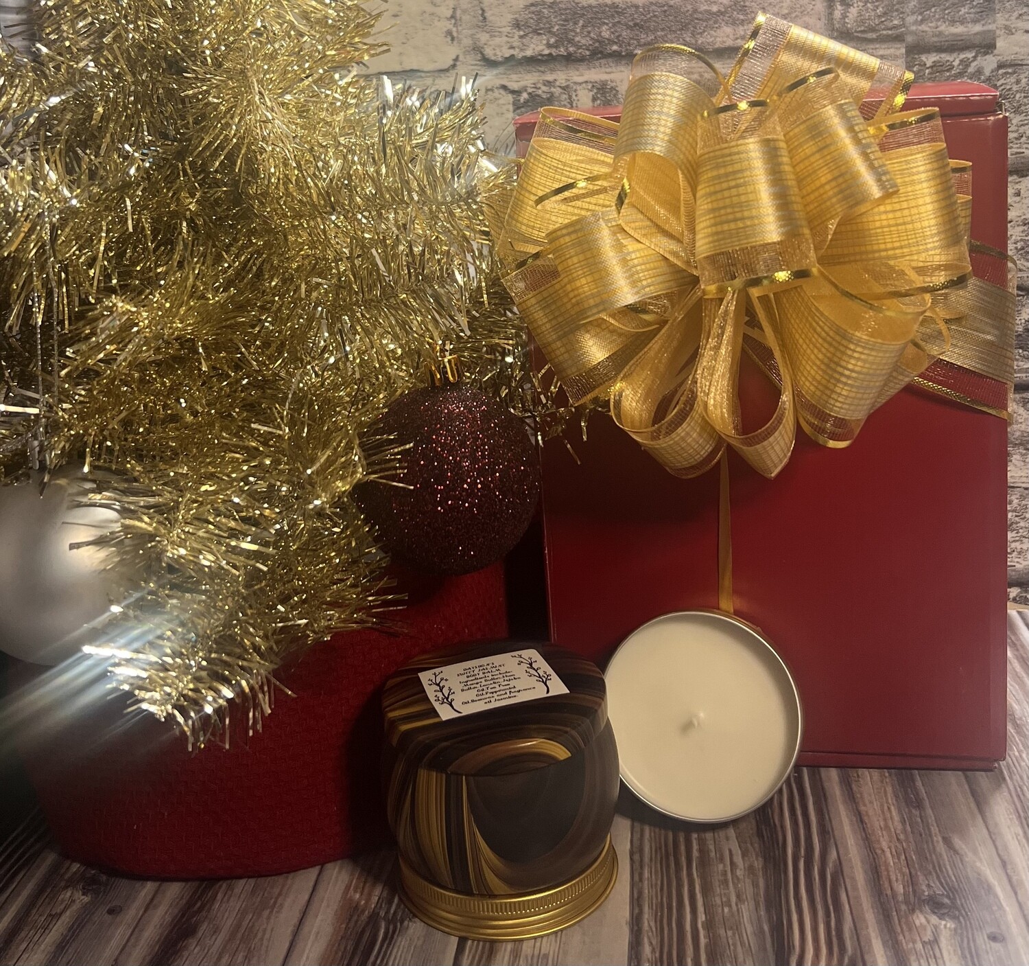 Gift Set Unscented Body Balm And A Candle