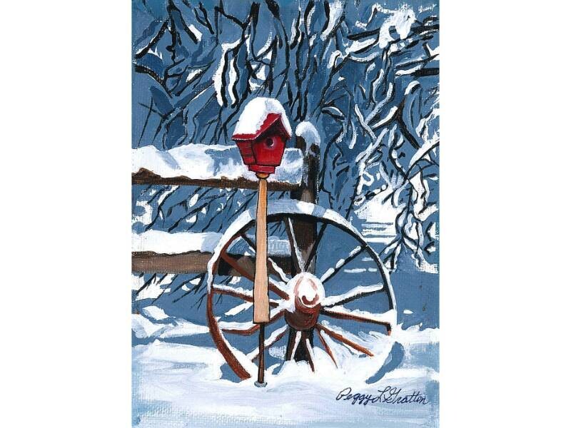 Original--Snow Place for Birds