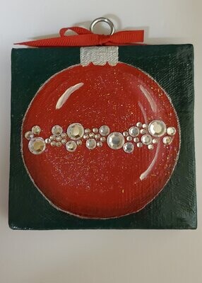 Original--Small Canvas hanging ornament