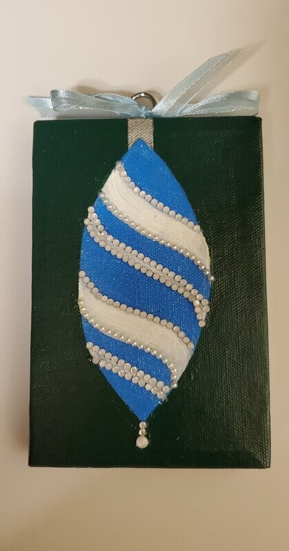 Original--Small Canvas hanging ornament